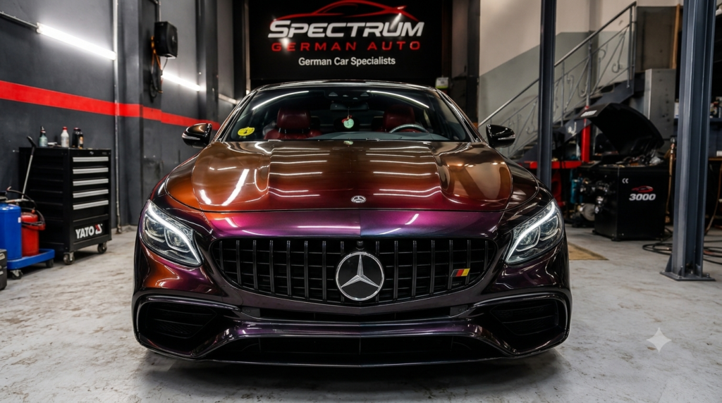 Mercedes Service Dubai at Spectrum German Auto garage in Al Quoz, Dubai