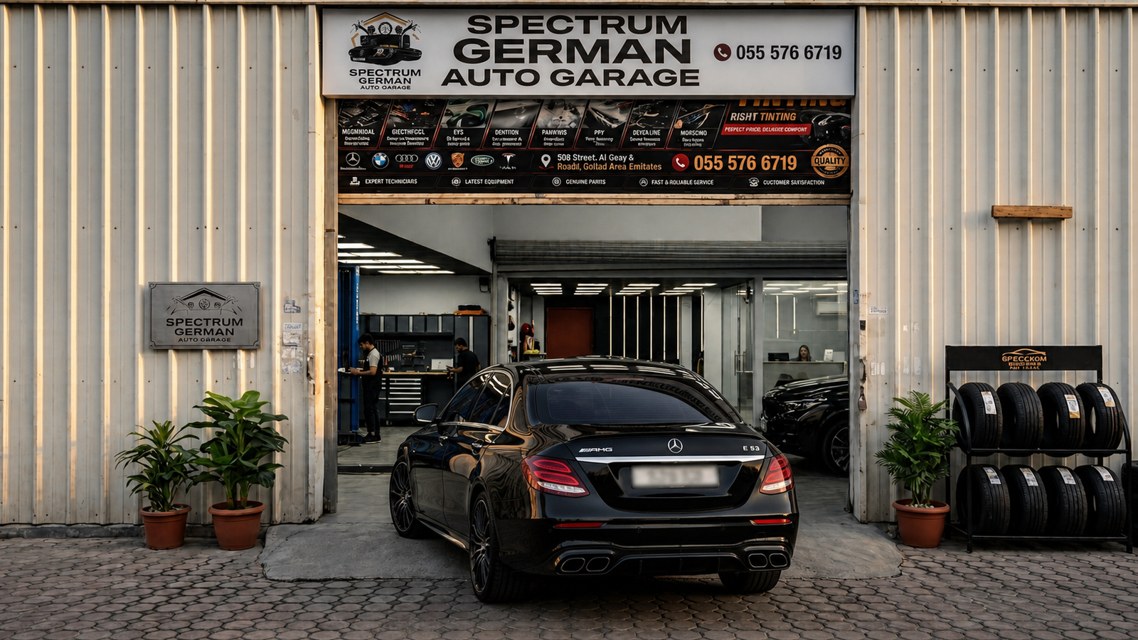 Best car service in alqouz dubai at Spectrum German Auto workshop