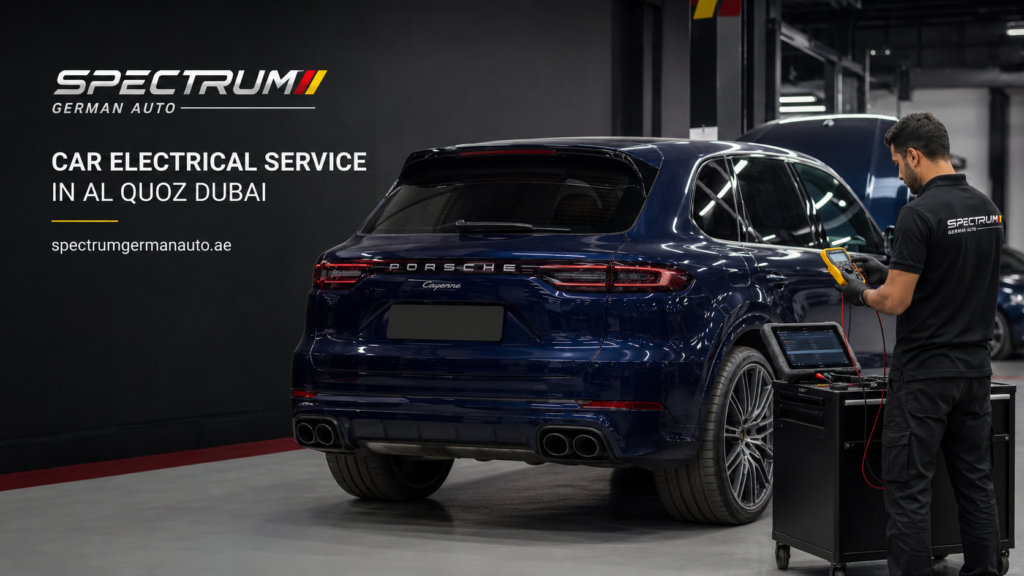 Porsche Car Electrical Service in Al Quoz, Dubai