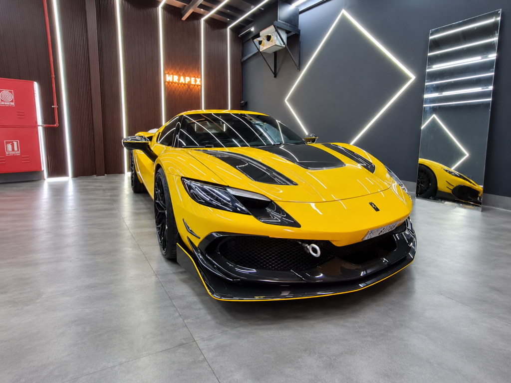Car ceramic coating service at Spectrum German Auto Dubai