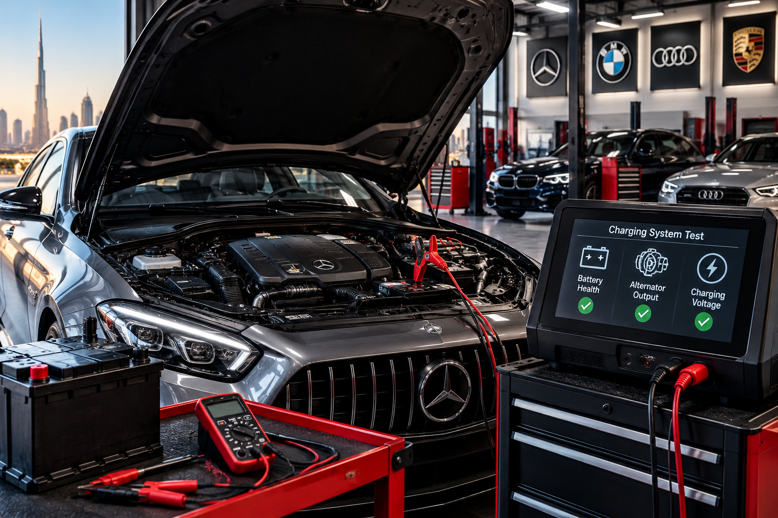 battery drain alternator and charging system diagnosis Dubai